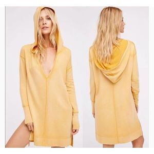 Free People | Tops | Free Peoplequeen Of Hearts Yellow Hooded Tunic |  Poshmark